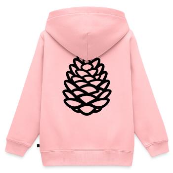 Pomme de Pin - Sweat Premium à capuche zippé enfant bio - rose - Dos - AI Model Kid Female (0cm)