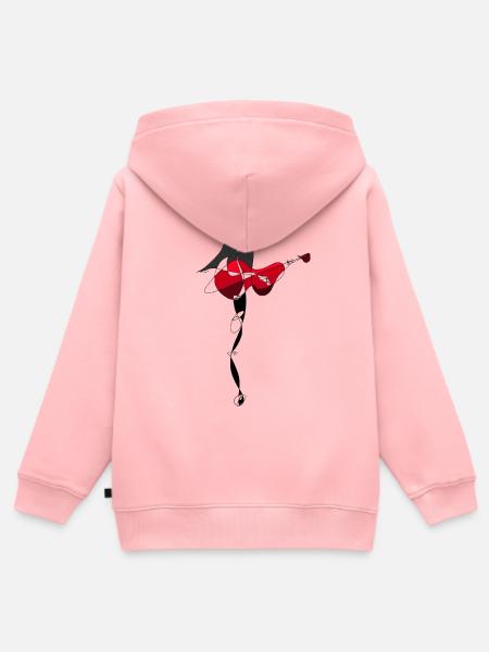 Gitarrist - Kinder Premium Organic Zip Hoodie - Rosa