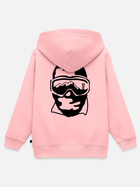 Skibrille - Kinder Premium Organic Zip Hoodie - Rosa