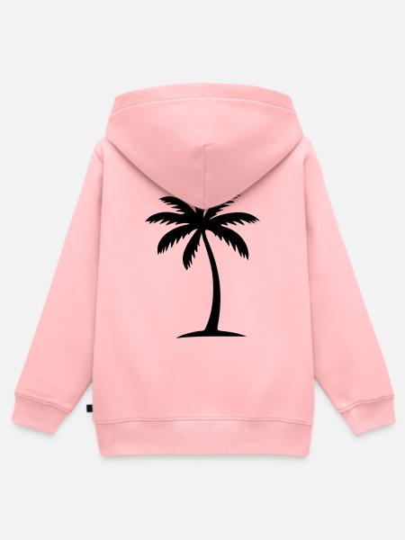 Palme Symbol - Kinder Premium Organic Zip Hoodie - Rosa