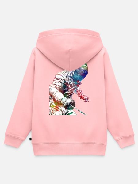 Fechtsportkunst #fencing #sport - Kinder Premium Organic Zip Hoodie - Rosa