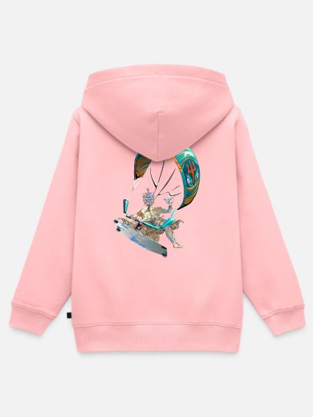 Fantasy Kiter Mystic - Kinder Premium Organic Zip Hoodie - Rosa