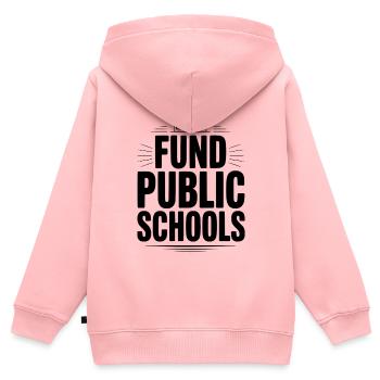 Fonds für öffentliche Schulen - Kinder Premium Organic Zip Hoodie - Rosa - Hinten - AI Model Kid Female (0cm)