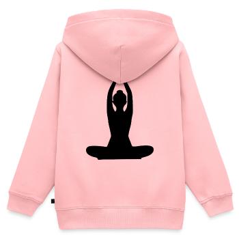 Yoga Forms Silhouettes Black - Kids Premium Organic Zip-up Hoodie - rose - Back - AI Model Kid Female (0cm)