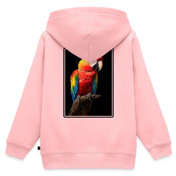 Aras Ara - Kinder Premium Organic Zip Hoodie - Rosa - Hinten - AI Model Kid Female (0cm)