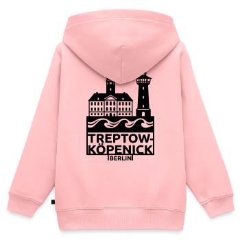 treptow köpenick silhouette berlin - Kinder Premium Organic Zip Hoodie - Rosa - Hinten - AI Model Kid Female (0cm)