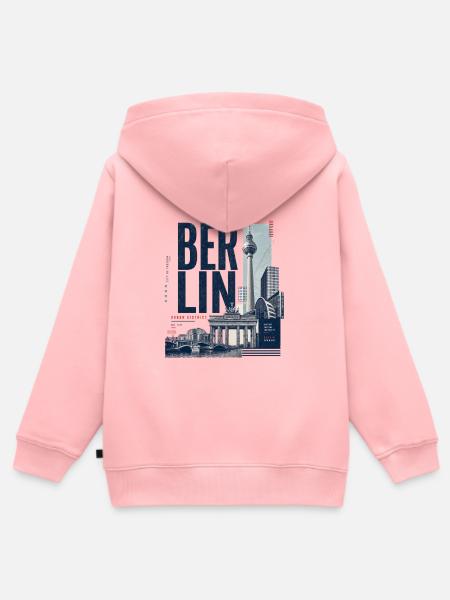 Berliner Skyline Collection - Kinder Premium Organic Zip Hoodie - Rosa