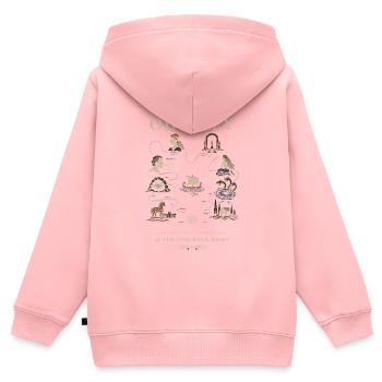 Odyssee Segel der Helden - Kinder Premium Organic Zip Hoodie - Rosa - Hinten - AI Model Kid Female (0cm)