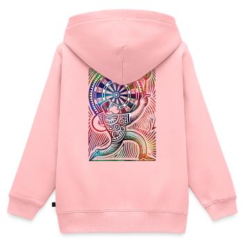 Darter - Kinder Premium Organic Zip Hoodie - Rosa - Hinten - AI Model Kid Female (0cm)