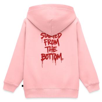 Gestartet Von Unten Graffiti - Kinder Premium Organic Zip Hoodie - Rosa - Hinten - AI Model Kid Female (0cm)