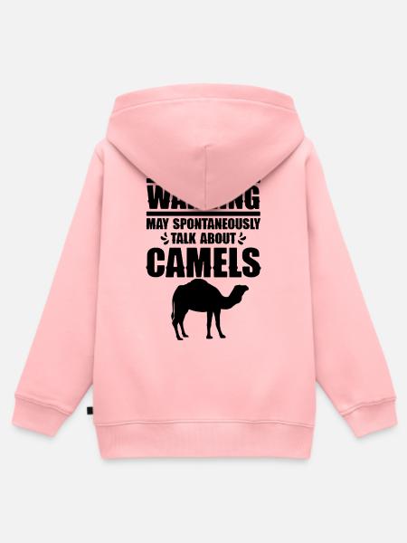 Kamel Spruch Humor - Kinder Premium Organic Zip Hoodie - Rosa