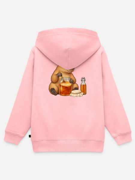Capybara braut Kombucha - Kinder Premium Organic Zip Hoodie - Rosa