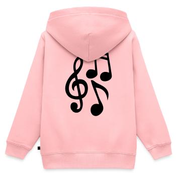 Musiknoten - Kinder Premium Organic Zip Hoodie - Rosa - Hinten - AI Model Kid Female (0cm)