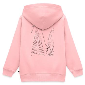 Leipzig - Sweat Premium à capuche zippé enfant bio - rose - Dos - AI Model Kid Female (0cm)