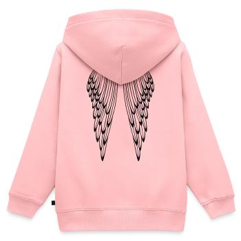 Engel, Flügel, Engelsflügel - Kinder Premium Organic Zip Hoodie - Rosa - Hinten - AI Model Kid Female (0cm)