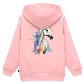 Arab - Kids Premium Organic Zip-up Hoodie - rose - Back - AI Model Kid Female (0cm)