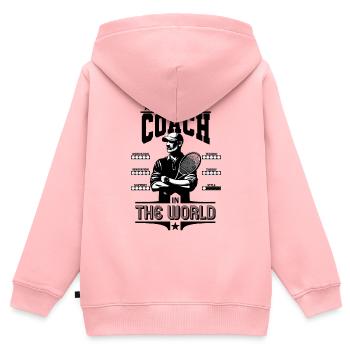 Best Tennis Coach of the World - Kinder Premium Organic Zip Hoodie - Rosa - Hinten - AI Model Kid Female (0cm)