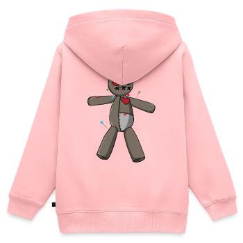 Phasmophobia Voodoo Puppe - Kinder Premium Organic Zip Hoodie - Rosa - Hinten - AI Model Kid Female (0cm)