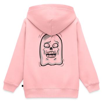 Geist - Kinder Premium Organic Zip Hoodie - Rosa - Hinten - AI Model Kid Female (0cm)