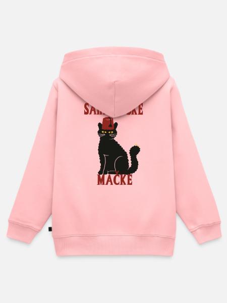 Katze Sarajevo Fez - Kinder Premium Organic Zip Hoodie - Rosa