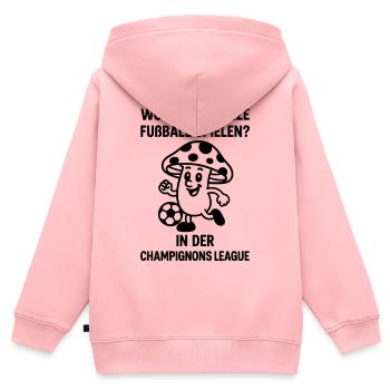 champignons fußball witz - Kinder Premium Organic Zip Hoodie - Rosa - Hinten - AI Model Kid Female (0cm)