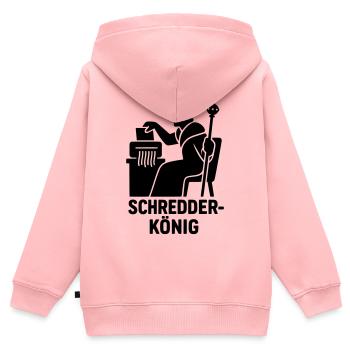 schredder könig - Kinder Premium Organic Zip Hoodie - Rosa - Hinten - AI Model Kid Female (0cm)