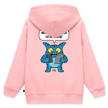 Bildschirmzeit zu niedrig! Zooki Handy Sucht - Kinder Premium Organic Zip Hoodie - Rosa - Hinten - AI Model Kid Female (0cm)
