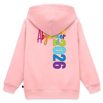 Diplômés en garderie 2026 - Sweat Premium à capuche zippé enfant bio - rose - Dos - AI Model Kid Female (0cm)