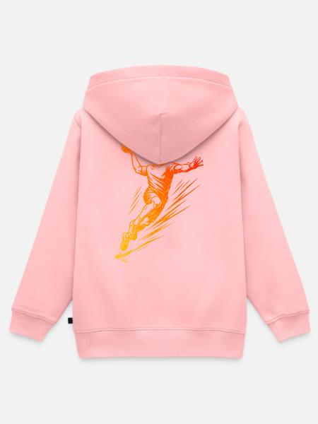 Modernes Handball Artwork für Männer - Kinder Premium Organic Zip Hoodie - Rosa