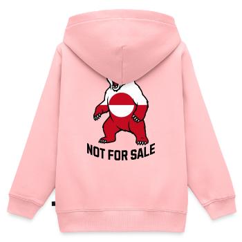 Greenland not for sale - Kids Premium Organic Zip-up Hoodie - rose - Back - AI Model Kid Female (0cm)