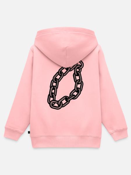 Kette - Kinder Premium Organic Zip Hoodie - Rosa