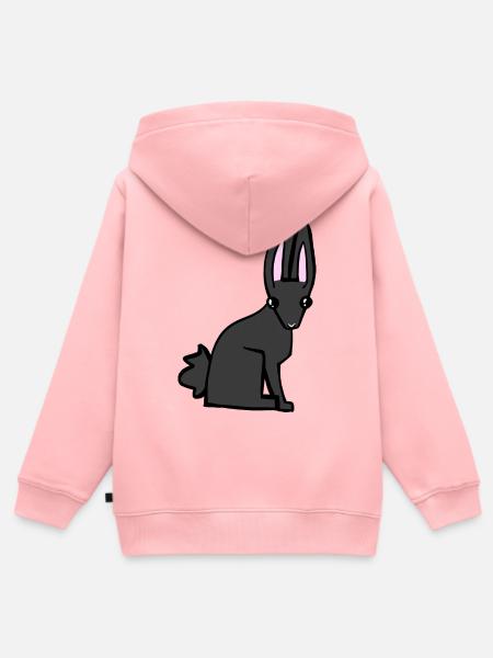 Schwarzer Hase - Kinder Premium Organic Zip Hoodie - Rosa
