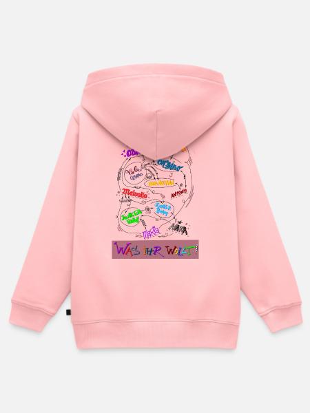 Was ihr wollt Mural - Kinder Premium Organic Zip Hoodie - Rosa