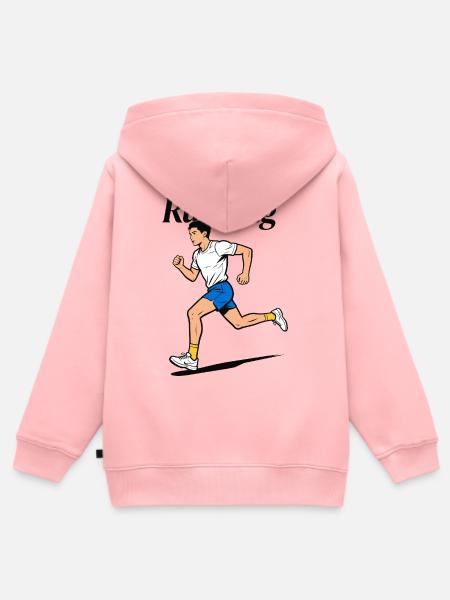 Laufen, Laufen - Kinder Premium Organic Zip Hoodie - Rosa