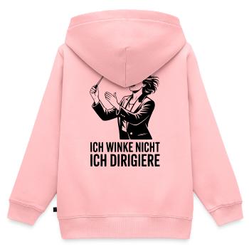 Ich winke nicht ich dirigiere für Chorleiterin - Kinder Premium Organic Zip Hoodie - Rosa - Hinten - AI Model Kid Female (0cm)