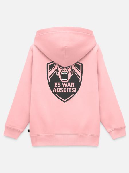 abseits - Kinder Premium Organic Zip Hoodie - Rosa