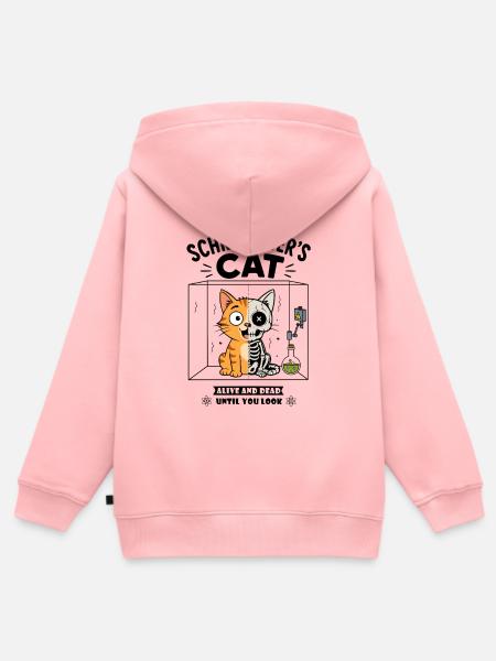 Dual Cat: Leben und Tod - Kinder Premium Organic Zip Hoodie - Rosa