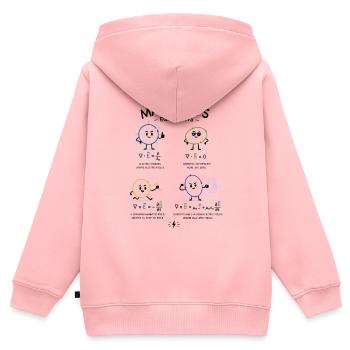 Les équations de Maxwell - Sweat Premium à capuche zippé enfant bio - rose - Dos - AI Model Kid Female (0cm)
