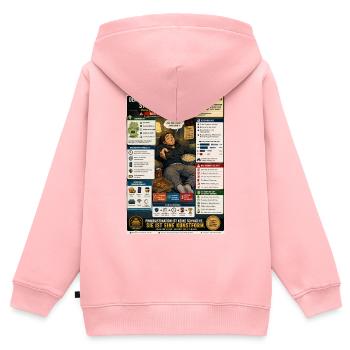 Ich schaue nur kurz – Prokrastination - Kinder Premium Organic Zip Hoodie - Rosa - Hinten - AI Model Kid Female (0cm)