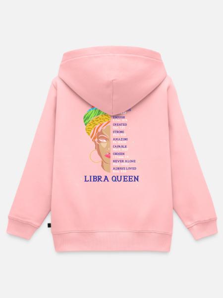 Sternzeichen Waage - Kinder Premium Organic Zip Hoodie - Rosa
