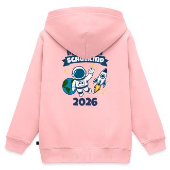 Astronaut Einschulung Schulkind 2026 Shirt - Kinder Premium Organic Zip Hoodie - Rosa - Hinten - AI Model Kid Female (0cm)
