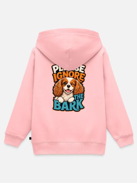 Kavallerier King Charles Spaniel - Kinder Premium Organic Zip Hoodie - Rosa