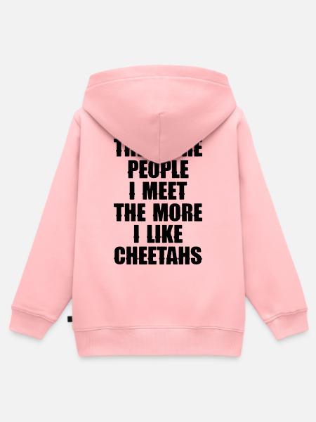 Gepard Spruch Sarkasmus - Kinder Premium Organic Zip Hoodie - Rosa