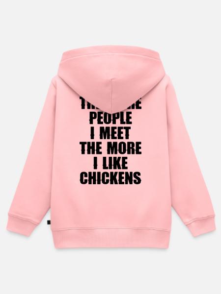 Huhn Spruch Sarkasmus - Kinder Premium Organic Zip Hoodie - Rosa