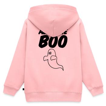 All-Time Boo Geschenk - Kinder Premium Organic Zip Hoodie - Rosa - Hinten - AI Model Kid Female (0cm)