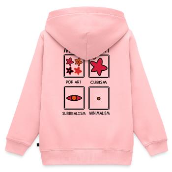 2541614 122757476 Kunst - Kinder Premium Organic Zip Hoodie - Rosa - Hinten - AI Model Kid Female (0cm)