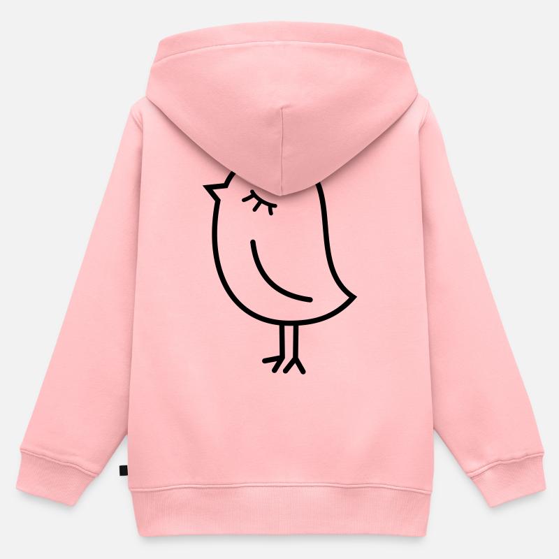 Spatz Vogel – Piepmatz Küken Tweet Vögelchen - Kinder Premium Organic Zip Hoodie - Rosa