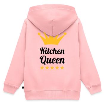 Kitchen Queen - Kinder Premium Organic Zip Hoodie - Rosa - Hinten - AI Model Kid Female (0cm)