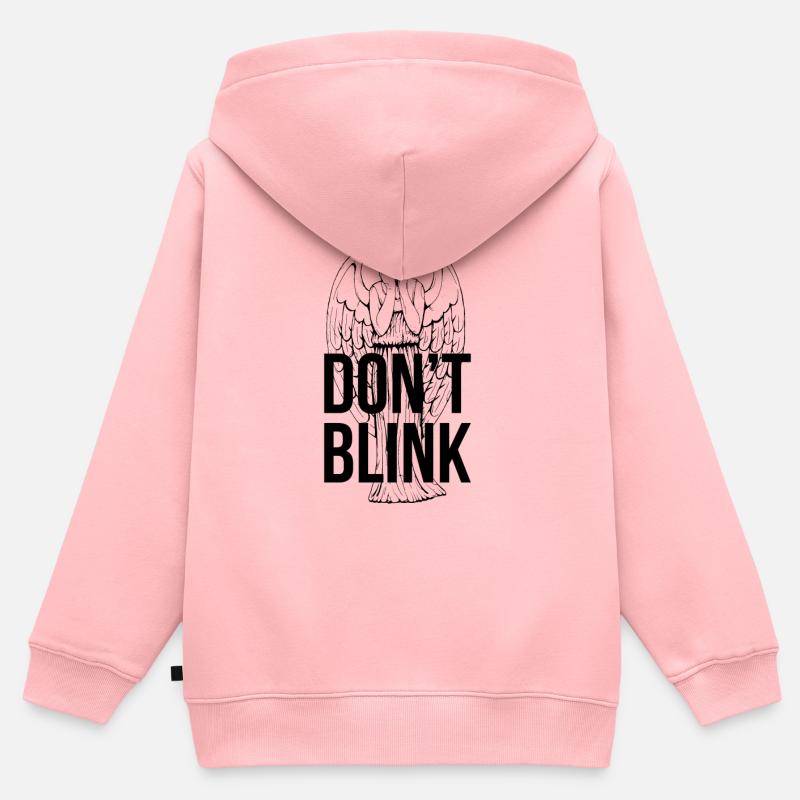 Don't Blink - Sweat Premium à capuche zippé enfant bio - rose