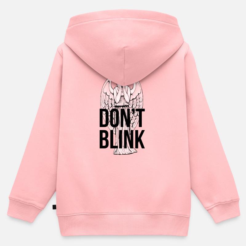 Don't Blink - Sweat Premium à capuche zippé enfant bio - rose